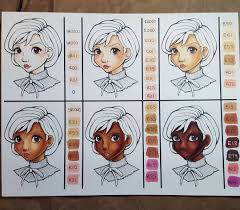 Baylee Jae Copic Markers Skin Tones Art Dibujos Con