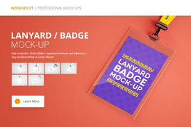 Lanyard Name Tag Badge Mockup Name Tags Mockup Templates Business Brochure
