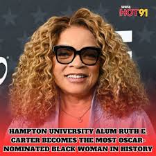 Hampton University @_hamptonu alum Ruth E. Carter continues to make history  🙌🏾 Now the most Oscar-nominated Black woman ever, Carter also earns a  2026 nomination for Best Costume Design for 'Sinners'" 📸 @