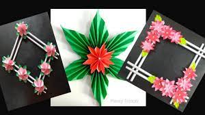3 Easy Wall Hanging Ideas Paper Crafts Paper Flower Wall Decor Ideas Paper Flower Wall Decor Paper Flower Wall Hanging Flower Wall