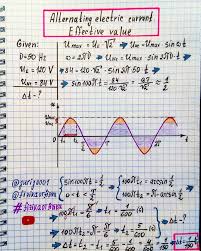 Allternating Electric Current Effective Value The Operating Voltage In The Ac 120 V Determine The Physics And Mathematics Learn Physics Engineering Science