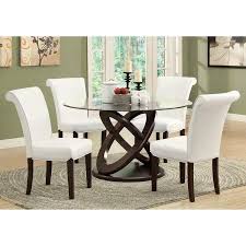Monarch Specialties I 1749 Espresso 48 Wide Elegant Glass Top Dining Table Chairs Are Not Included Walmart Com Glass Dining Table Glass Top Dining Table Round Dining Room