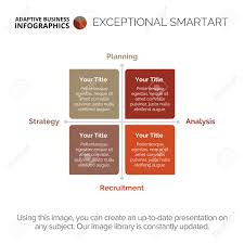 Four Side Matrix Diagram Template