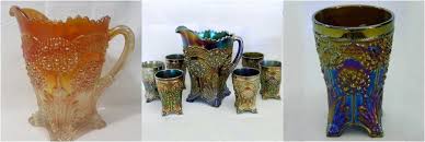 Before carnival glass received its moniker, iridescent glassware was known as iridill. Orange Tree Fenton Hooked On Carnival