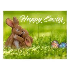 May this easter sunday inspire you to new hope, happiness, prosperity, and abundance, all received through god's divine grace. Cute Happy Easter Bunny Eggs Spring Postcard Zazzle Com In 2021 Happy Easter Wishes Happy Easter Messages Happy Easter Bunny