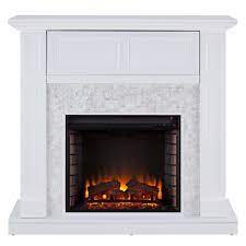 User rating, 4.4 out of 5 stars with 35 reviews. Southern Enterprises Kristinna 46 In Tiled Media Electric Fireplace Console In White Hd685229 The Home Depot