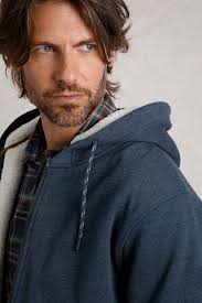 Camborne Borg Lined Full Zip Hoodie Navy