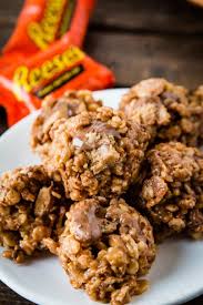 Les Reese S Krispies Une Gaterie A Preparer En 10 Minutes Desserts Ma Fourchette Recipes Food Brownie Cups