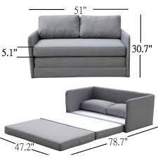Sabastian Reversible Sleeper Love Seat Loveseat Sleeper Sofa Couch Bed