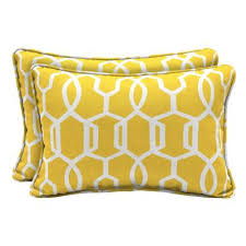 Throw pillows are a commonly used piece in interior design and come in a wide variety of shapes. Yellow Outdoor Pillows Patio Furniture The Home Depot