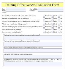Training Evaluation Form 9 Free Download For Pdf Training Evaluation Form Training Evaluation Evaluation Form