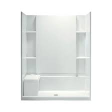 32 x 60 (left drain) 32 x 60 (right drain) 34 x 48 (center drain) 34 x 60 (center drain) 34 x 60 (left drain). Sterling Accord Seated 36 In X 60 In X 74 1 2 In Shower Kit With Age In Place Backers In White 72290106 0 The Home Depot