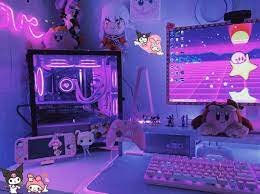 Maybe you would like to learn more about one of these? Girly Setups On Instagram Purple Anaiikawaii Kawaii Cute Pinksetup Kawaii Gaming Room Setup Video Game Room Design Game Room Design