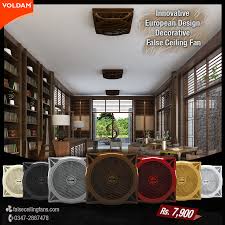 What are the ceiling fan for high ceilings price? Voldam European Design 3in1 Option 18 2x2 False Ceiling Fan Price 7900 Order Online And Avail Free Delivery All Over Pak False Ceiling Ceiling Fan Design
