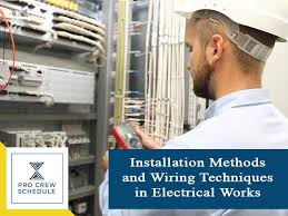 This method statement for electrical work shall help you understand the requirements before and below is the list of equipment / tools required for installation of cables and wires, which can be used. Installation Methods And Wiring Techniques In Electrical Works Pro Crew Schedule
