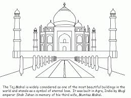 Taj Mahal India With Caption Coloring Pages Taj Mahal Coloring Pages Inspirational Coloring Pages