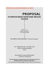 Top Pdf Proposal Bantuan Modal Usaha 123dok Com