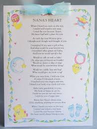 Nana S Heart Greeting Card Baby Shower Card Sayings Grandma Poem Grandma Quotes