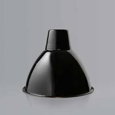 Abat jour conique 17 cm polyamide gun metal. Abat Jour Dome Metal Noir 25cm