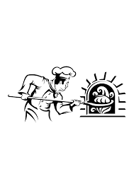 Download Pizza Chef Baking Black And White Clipart Free Svg File Svgheart Com