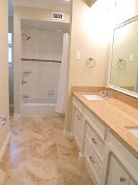 The Flip The Bathrooms Then Now Jack And Jill Bathroom Cheap Bathroom Flooring Subway Tile Showers