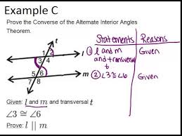 Alternate interior angles are two angles that are on the interior of \\begin{align*}l\\end{align*} and \\begin{align*}m\\end{align*}, but on opposite sides of the transversal. Alternate Interior Angles Examples Geometry Concepts Youtube