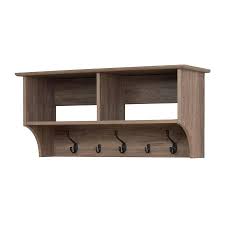 Prepac Drifted Gray 5 Hook Wall Mounted Coat Rack Lowes Com Hanging Entryway Shelf Wall Mounted Coat Rack Entryway Shelf