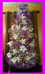 Buy purple christmas decorations & trees and get the best deals at the lowest prices on ebay! Purple And Silver Ornaments On A Flocked Christmas Tree Purple Christmas Tree Silver Christmas Tree Decorations Christmas Tree Decorations