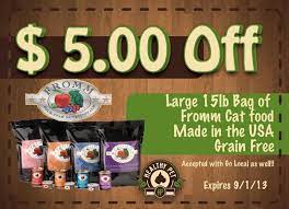 Save 5 On A Large Bag Of Fromm Cat Food When Purchased From Healthypet Before Sept 30 2013 Coupon Savings Atx Austintx Di Healthy Pets Cat Food Food