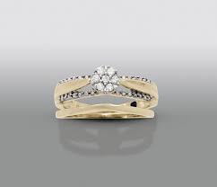 David Tutera 1 4 Cttw Certified Diamond Bridal Set 10kt Yellow Gold Diamond Bridal Sets 10kt Gold Jewelry