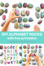 You'll find alphabet handwriting pages, classroom charts, abc bingo games. Diy Alphabet Rocks With Free Printable Letters