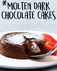 Molten Dark Chocolate Cakes Video Desserts Dark Chocolate Cakes Yummy Food