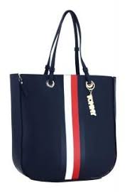 Heute kann tommy hilfiger mit den großen designerlabels mithalten. Wendetasche Tommy Hilfiger Twist Tote Dunkelblau Rot Streifen Taschen Taschen Damen Henkeltasche