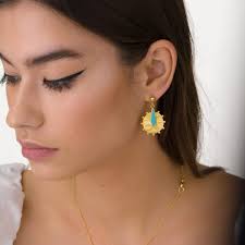 YVETTE BLUE EARRINGS SILVER