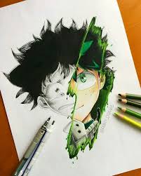 20 1k Likes 199 Comments Friky Split Style Arts Friky Draws On Instagram Izuku Midoriya Done Anime Drawing Styles Anime Drawings Anime Sketch