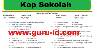 Check spelling or type a new query. Soal Seni Budaya Kelas 7 Semester 1 2 Dan Jawabannya Kurikulum 2013 Tahun 2018 Info Pendidikan Terbaru