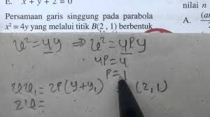 Check spelling or type a new query. Garis Singgung Parabola Cara Bego Dan Rumus 2 Youtube