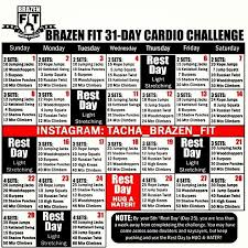 Brazen Fit 24 Day Ab Challenge Chart Fitness And Workout
