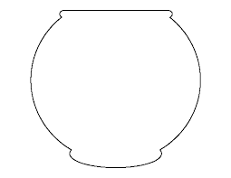Cut out the shape and use it for coloring, crafts, stencils, and more. Printable Fish Bowl Template