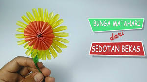 Mereka membuatnya untuk dipasang pada dinding sekolah ataupun meletakkan. Ide Sederhana Cara Membuat Bunga Dari Sedotan Bekas Menjadi Bunga Matahari Yang Indah Youtube