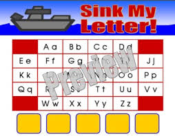 literacy center game sink my letter