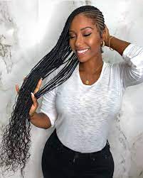 Tanasia On Instagram Goddess Lemonade Braids On Khatbrim We Used Mixture Of Brazilian Curly Braided Hairstyles Lemonade Braids Hairstyles Hair Styles