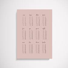 kids times tables wall art print online shopping slaylebrity