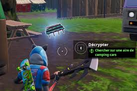 Choisissez plutot une aire camping car bien équipée, au coeur du parc régional d'aubrac, dans un environnement calme et préservé l'aire de service est à votre disposition pour la cassette wc et la vidange eaux grises. Fortnite Puce 14 Decryptage Chercher Sur Une Aire De Camping Cars Defi Breakflip Actualites Et Guides Sur Les Jeux Video Du Moment