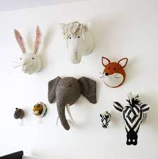 Make your house a home with our unique range of gifts, accessories and homeware. Decorative Felt Animal Heads For Childrens Bedrooms By Little Ella James Notonthehighstreet Com