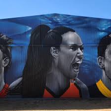 Awesome mural project at Para Hills Community Hub, had the pleasure of  painting Uncle Frank Wanganeen, his grandson Joseph and a Joey Kangaroo!!  🦘 alongside @elizabethclosearts bold and colourful designs and murals