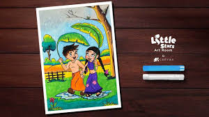 All the friends of bheem: Chhota Bheem Drawing Chhota Bheem Scenery Drawing Part 1 Chhota Bheem Cartoon Chutki Drawing Youtube Drawings Of Friends Star Art Drawing Videos