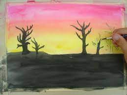 Easy sunset over water watercolor painting. Paint A Sunset In Watercolor Art Starts
