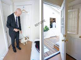 We have a door that opens inwards into our bedroom and our murphy bed folds down beside it. Interior Doors For Compact Spaces The Tiny Canal Cottage