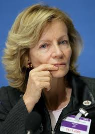 Elena Salgado Minister Health Spain Looks Foto de stock de contenido  editorial